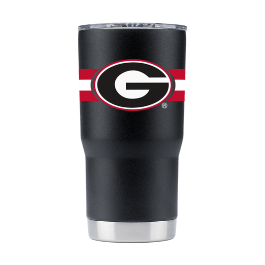 Georgia 20oz Striped Black Stainless Steel Tumbler