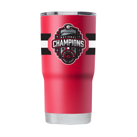 Georgia 20oz National Champs Red Tumbler-2022