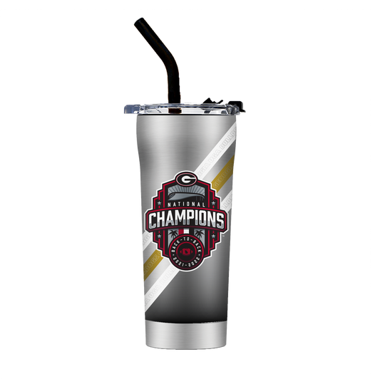 Georgia National Champs  Straw Tumbler-2022