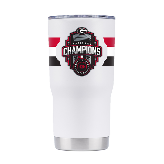 Georgia 20oz National Champs  White (B2B)Tumbler-2022