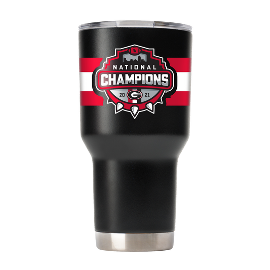 Georgia 30oz National Champs  Black Tumbler