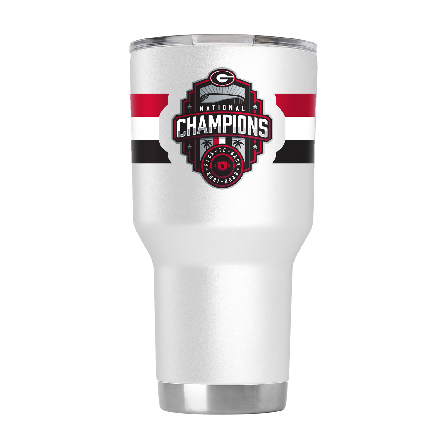 Georgia 30oz National Champs  White (B2B) Tumbler-2022