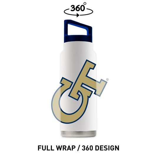 Georgia Tech 40oz White Bottle