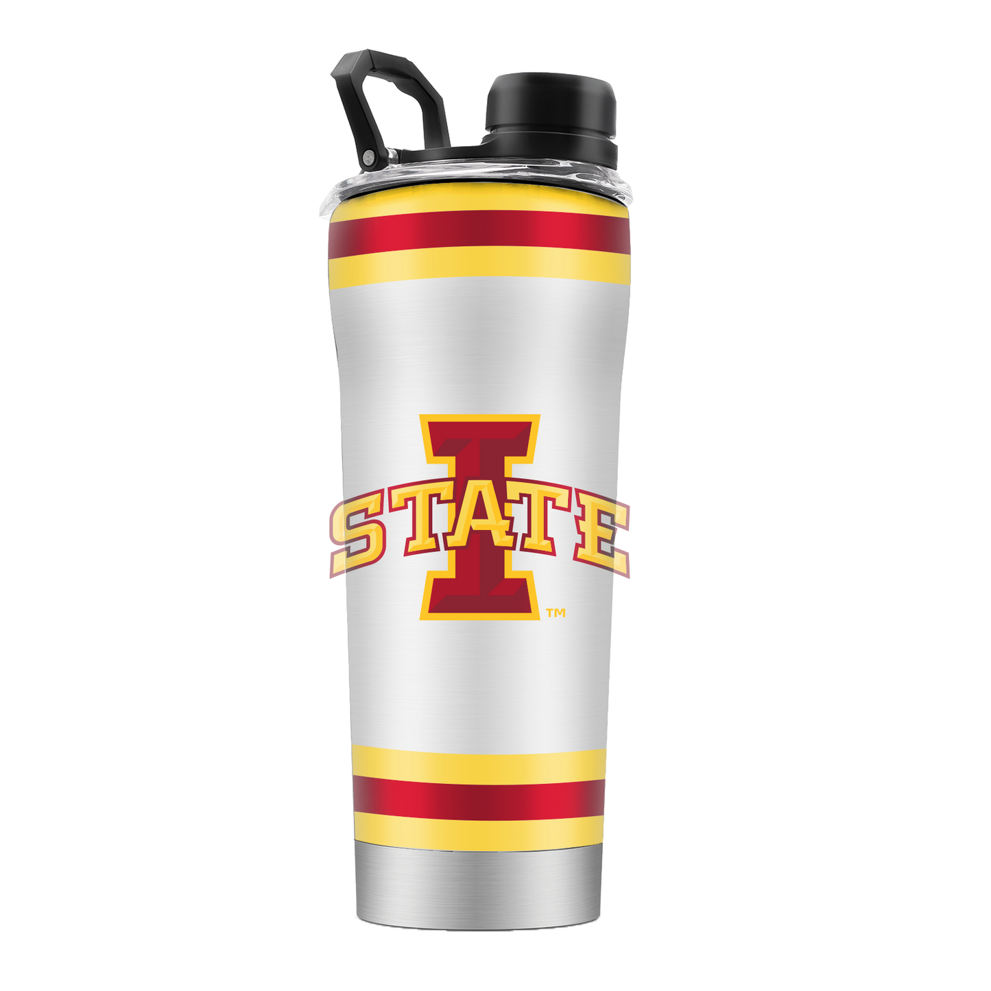 Iowa State Striped Stainless Steel Shaker