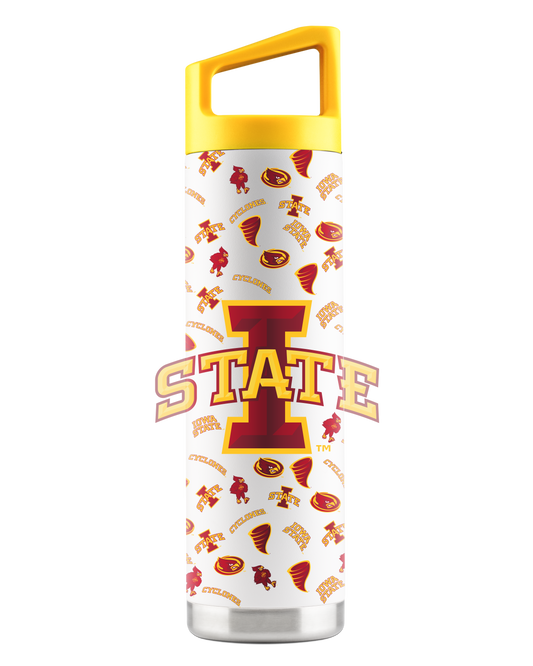Iowa State 22oz White Bottle - All Over
