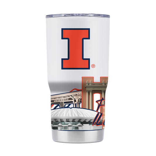 Illinois 20oz Campus Icons Tumbler