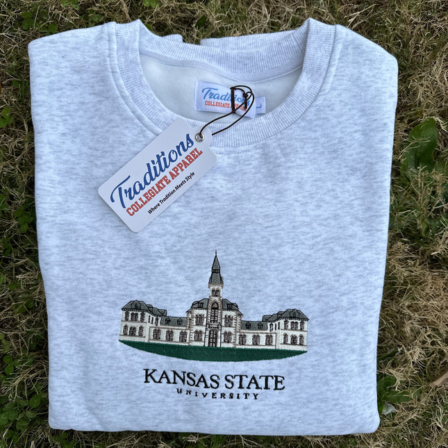 Kansas State Crewneck - Heather Grey
