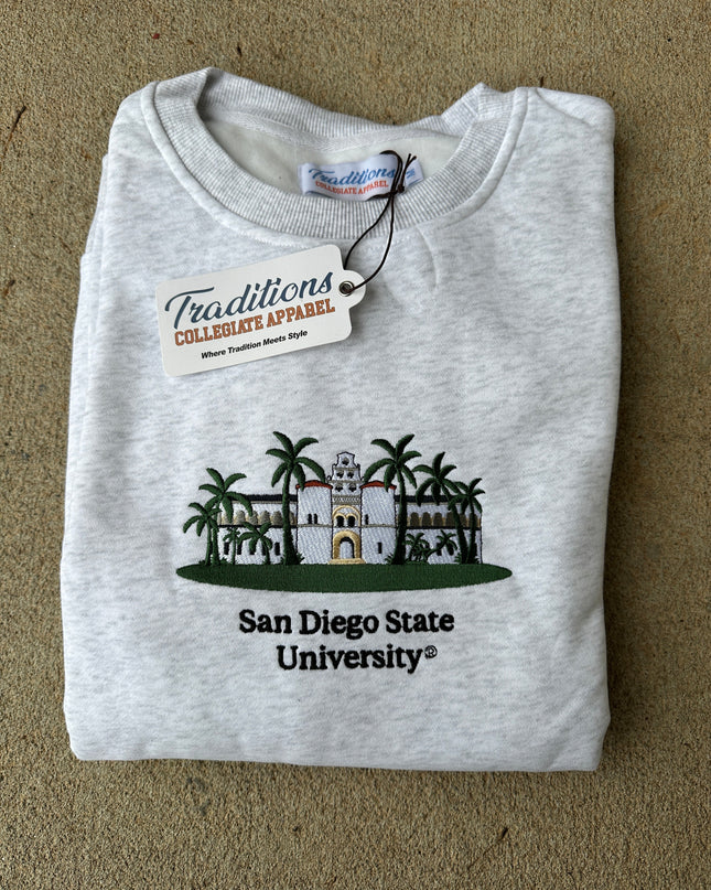 San Diego State Crewneck - Heather Grey