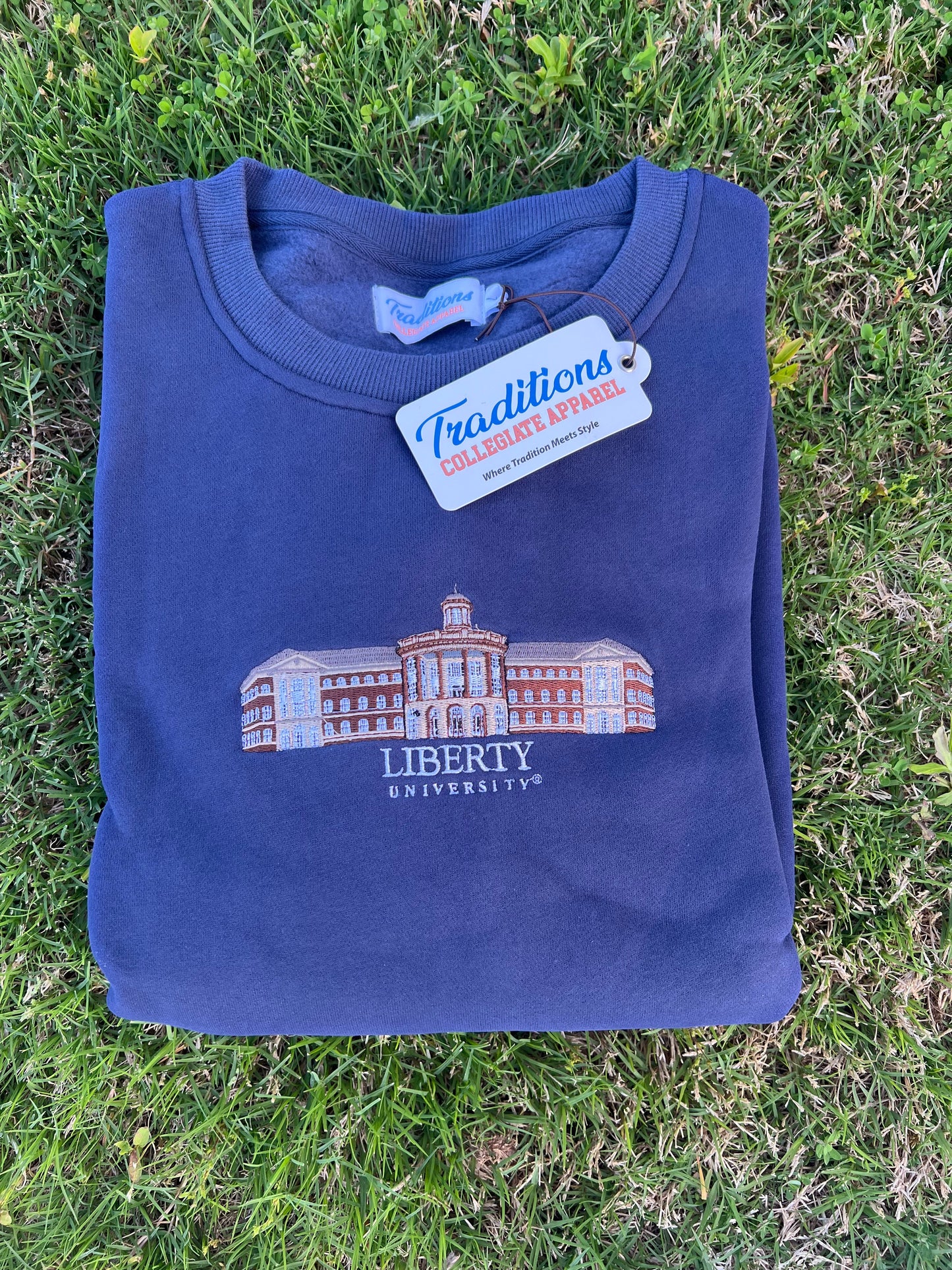 Official Liberty University Business Building Crewneck (Blue)