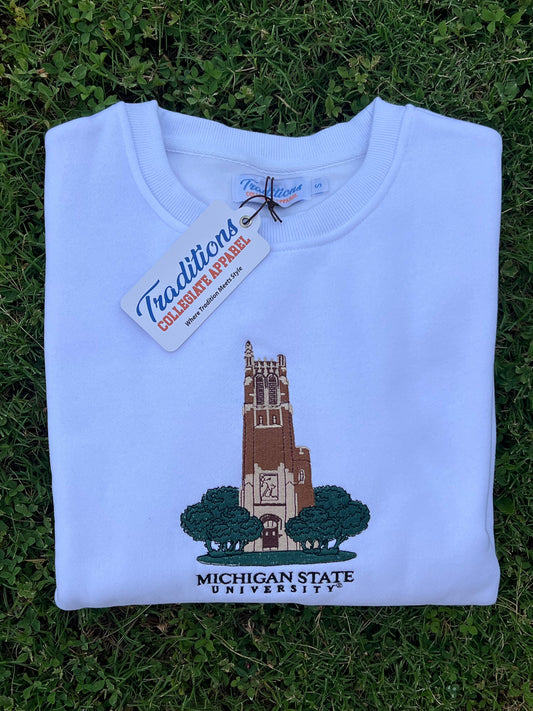 Official Michigan State University Crewneck (White)