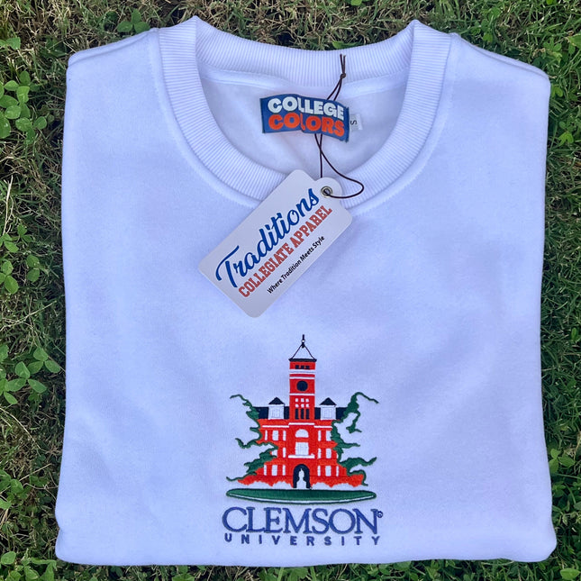 Clemson University Crewneck - White
