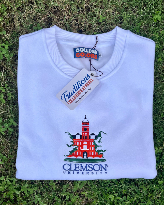 Clemson University Crewneck - White