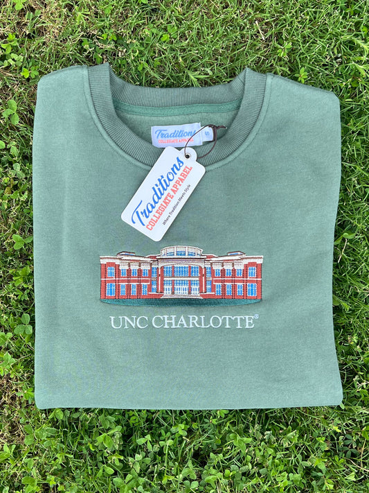 Official UNC Charlotte Crewneck (Green)