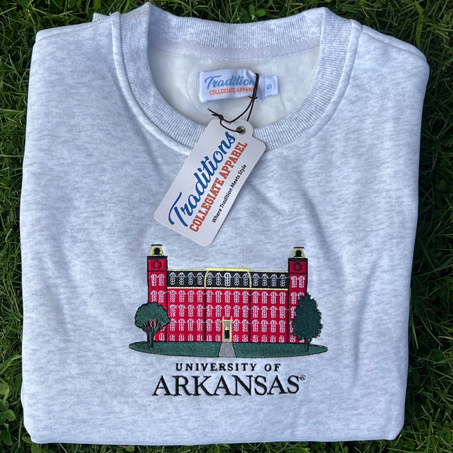 Arkansas Crewneck- Heather Gray