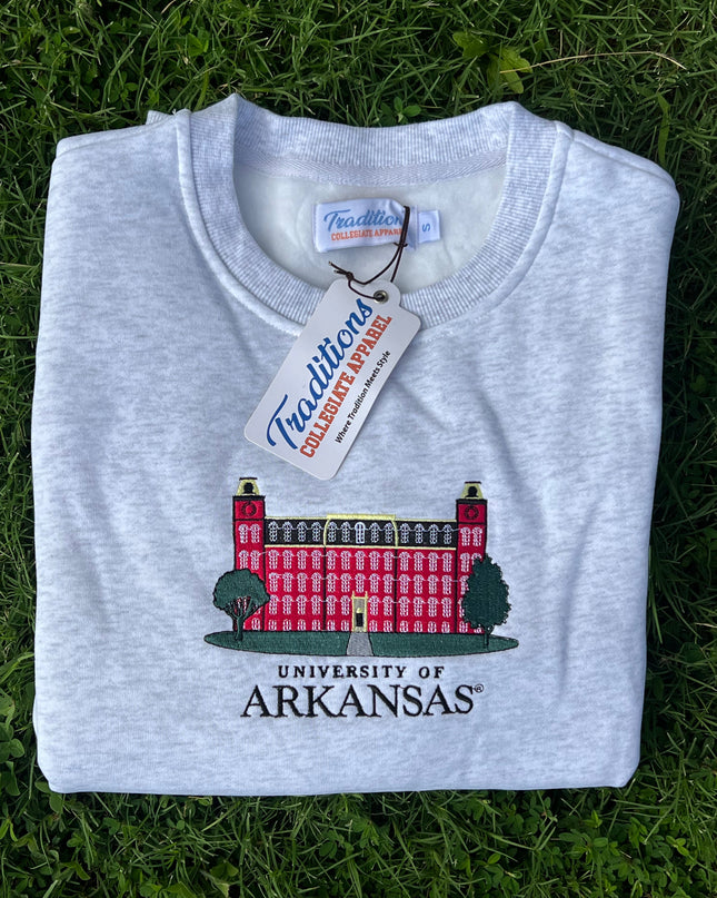 Arkansas Crewneck- Heather Gray