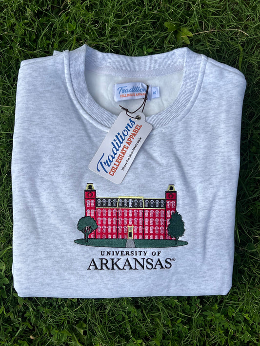 Official Arkansas Crewneck (Heather Grey)