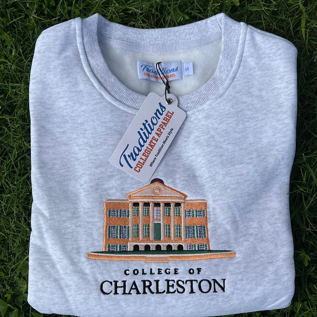 College of Charleston Crewneck - Heather Gray