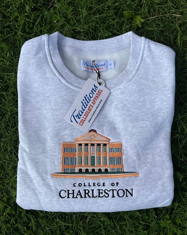 College of Charleston Crewneck - Heather Gray