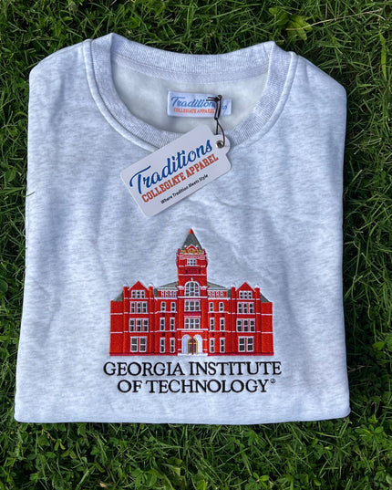 Georgia Tech Crewneck - Heather Gray