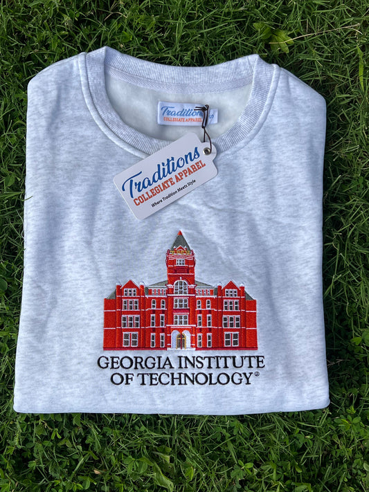 Official Georgia Tech Crewneck (Heather Grey)