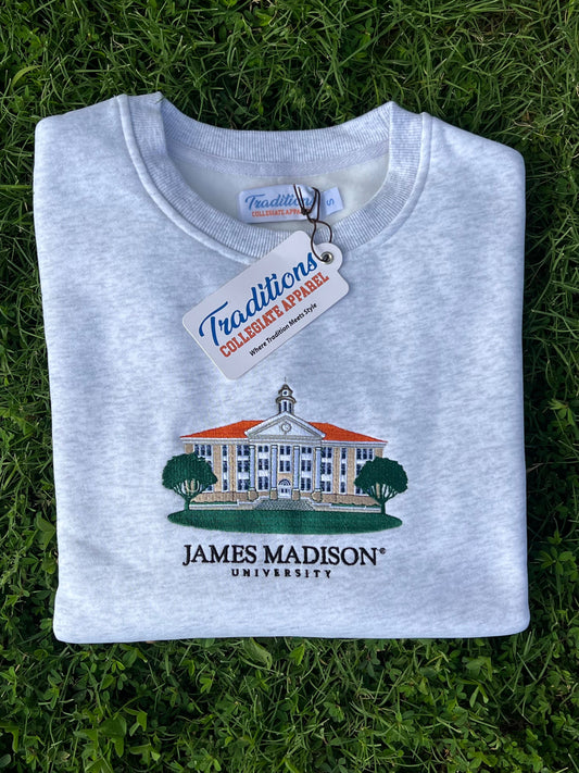 Official James Madison Crewneck (Heather Grey)