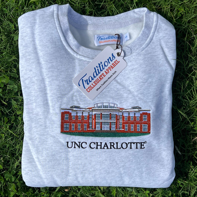 UNC Charlotte Crewneck - Heather Gray