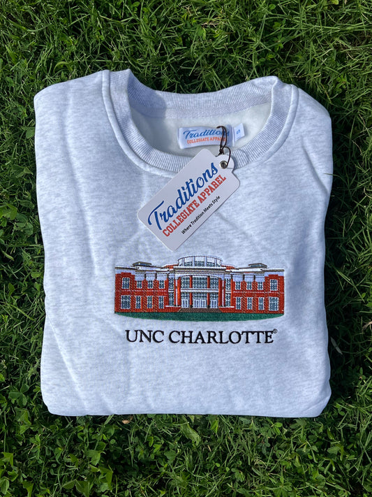 Official UNC Charlotte Crewneck (Heather Gray)