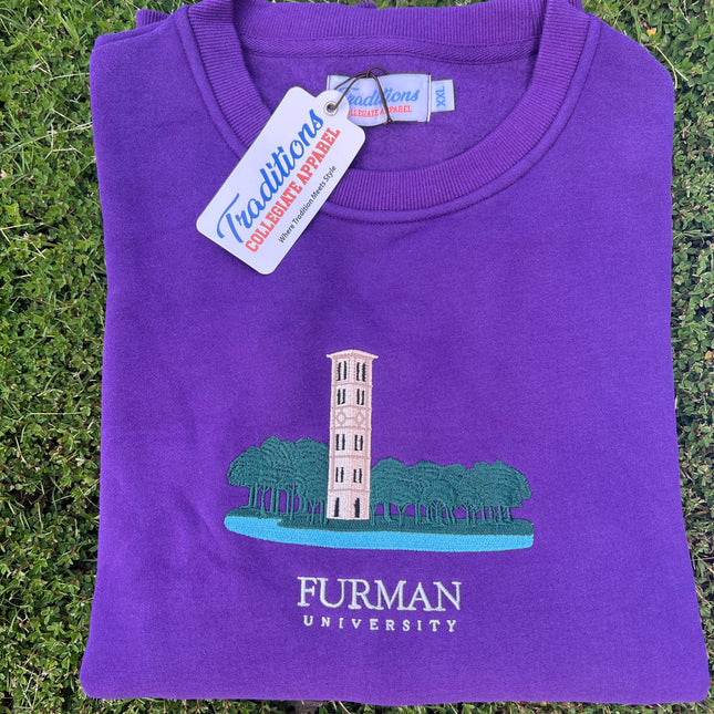 Furman University Crewneck - Purple