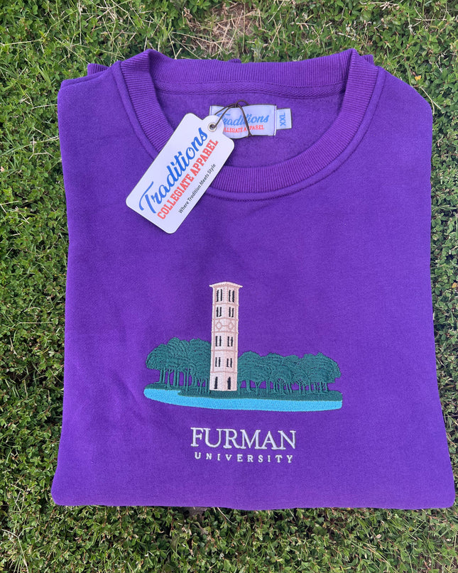 Furman University Crewneck - Purple