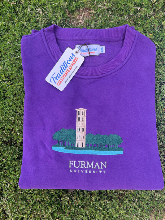 Official Furman University Crewneck (Purple)