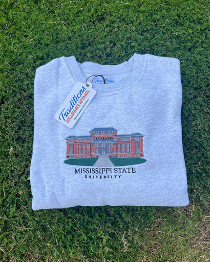 Mississippi State Crewneck - Heather Gray