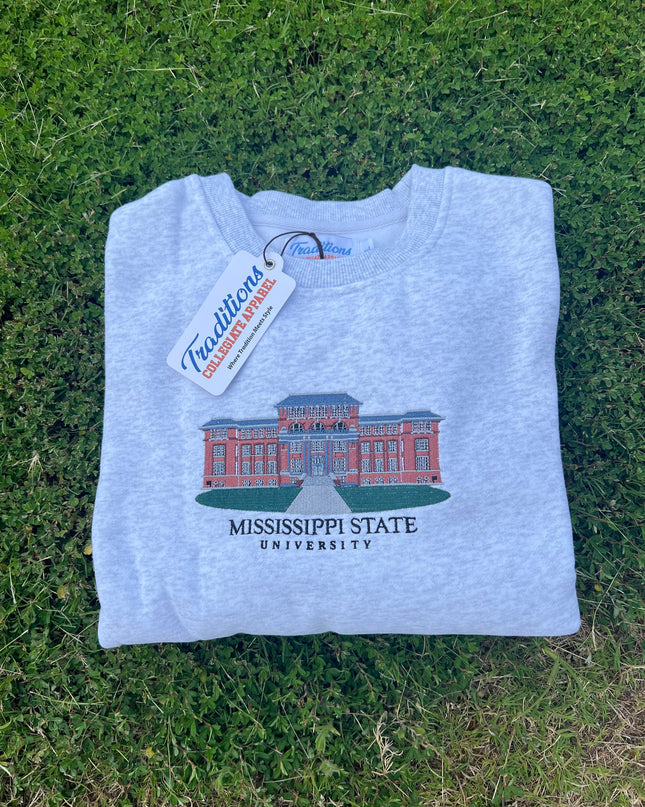 Mississippi State Crewneck - Heather Gray