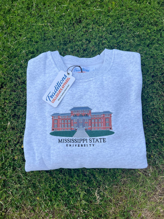 Official Mississippi State Crewneck (Heather Grey)