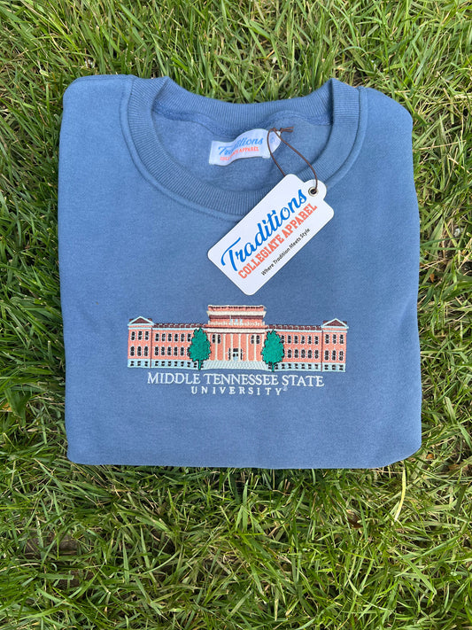 Official Middle Tennessee State University Crewneck (Light Blue)