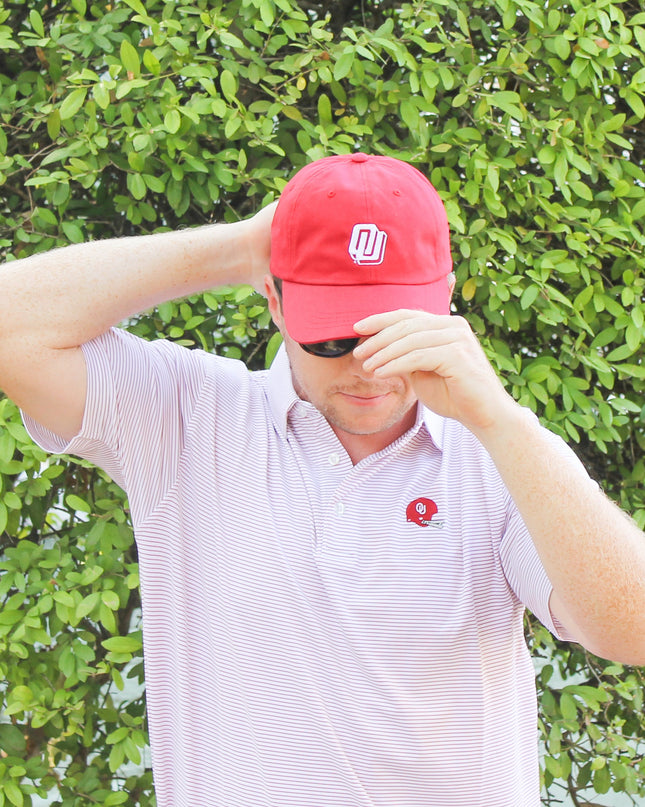 OU Turbo Logo Crimson Dad Hat