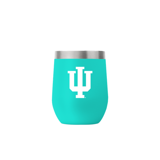 Indiana 12oz Stemless Teal Tumbler