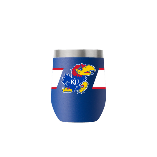 Kansas 12oz Stemless Blue Tumbler