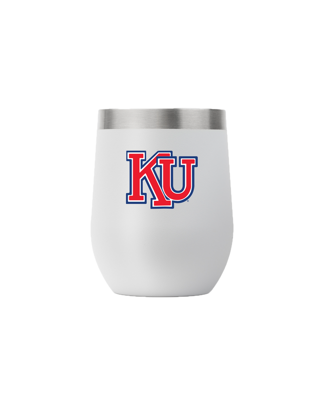 Kansas College Vault 12oz Stemless Tumbler