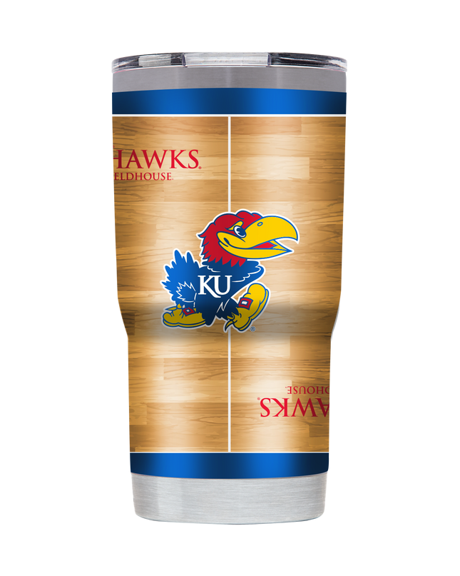 Kansas 20oz Basketball Court Tumbler