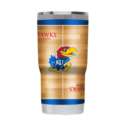 Kansas 20oz Basketball Court Tumbler