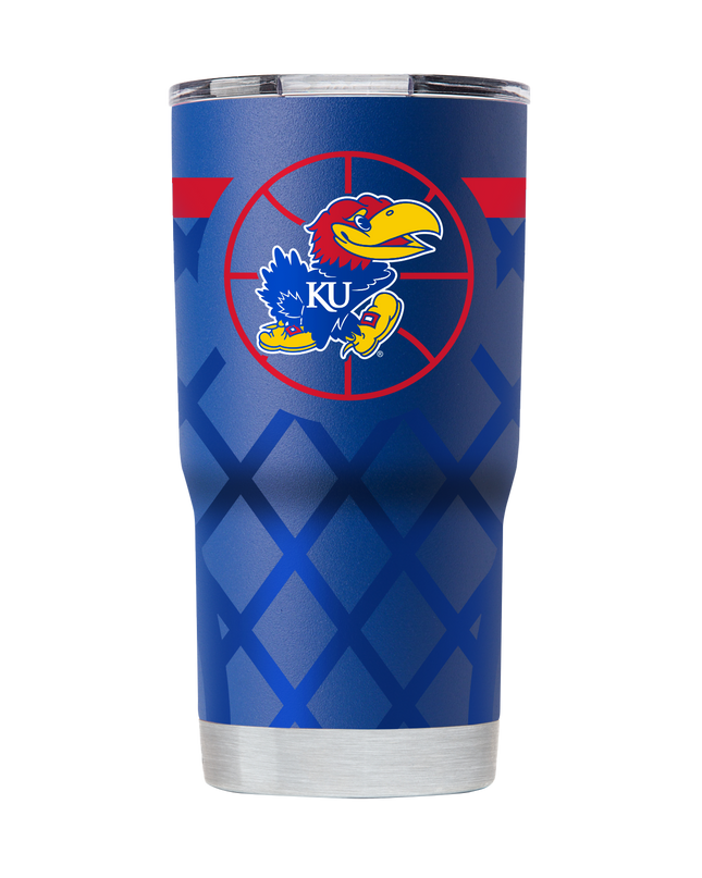 Kansas 20oz Blue Basketball Tumbler