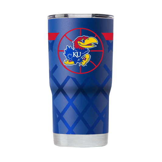 Kansas 20oz Blue Basketball Tumbler