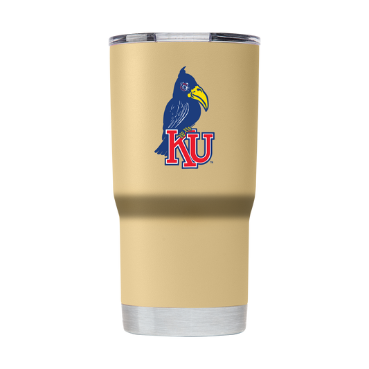 Kansas College Vault 20oz Gold Tumbler