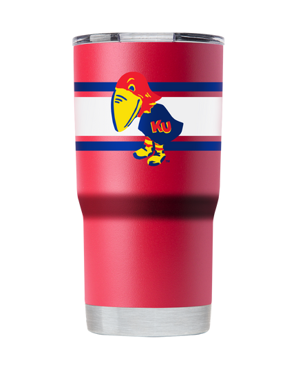 Kansas College Vault 20oz Red Stripe Tumbler