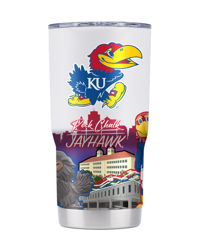 Kansas 20oz Campus Icons Tumbler