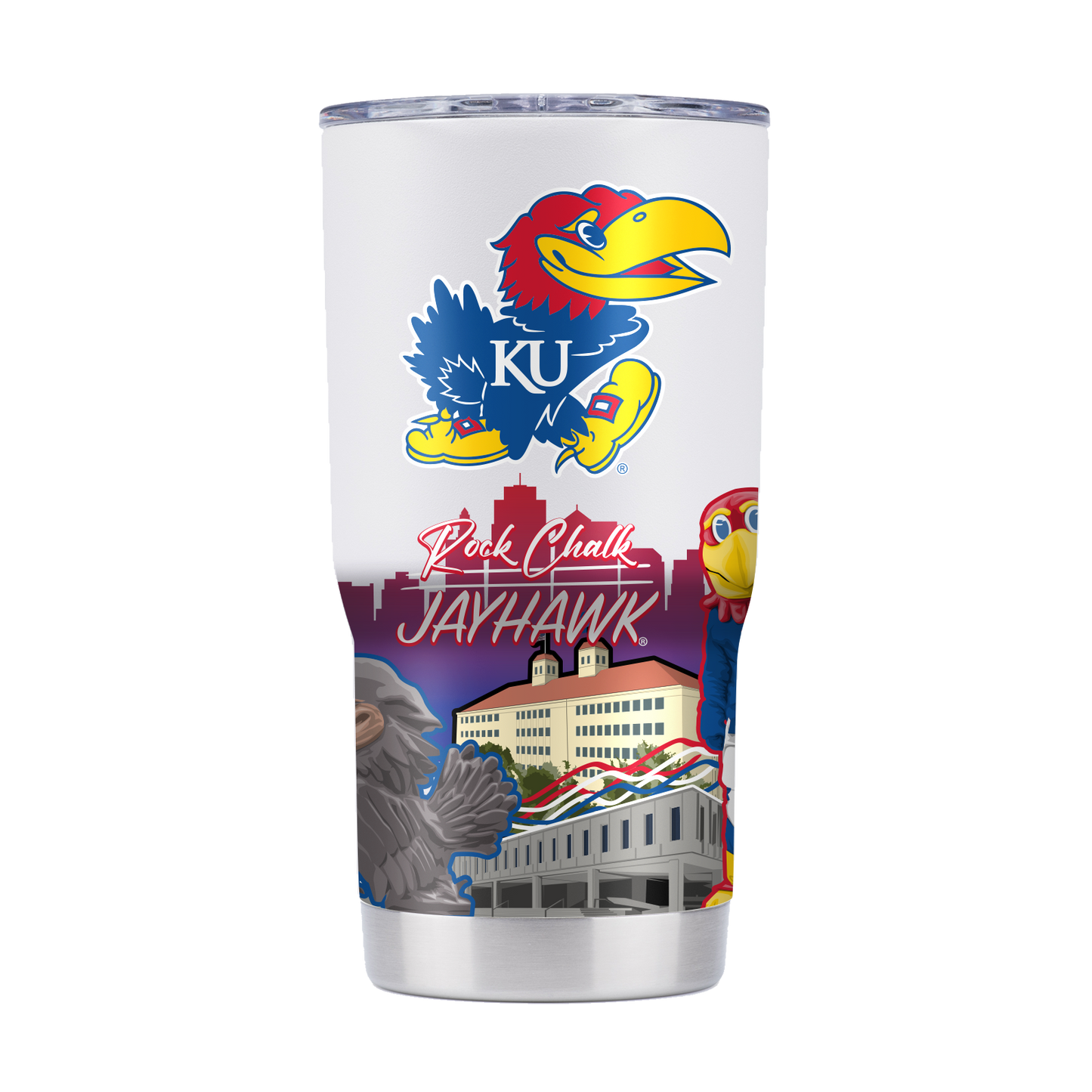 Kansas 20oz Campus Icons Tumbler