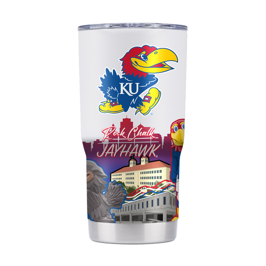 Kansas 20oz Campus Icons Tumbler
