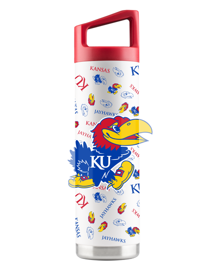 Kansas 22oz White All Over Bottle
