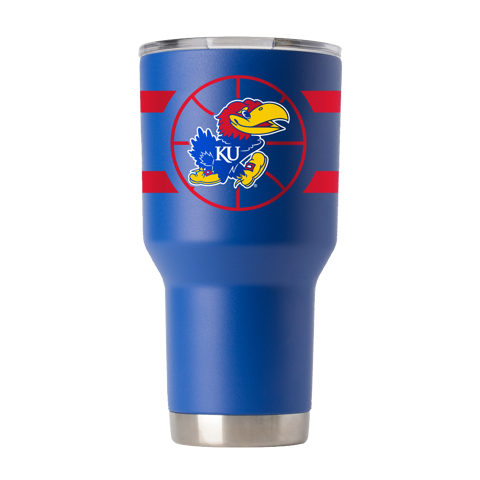 Kansas 30oz Blue Basketball Tumbler