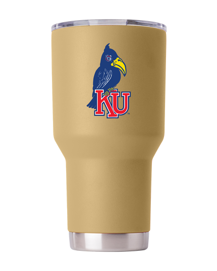 Kansas College Vault 30oz Gold Tumbler
